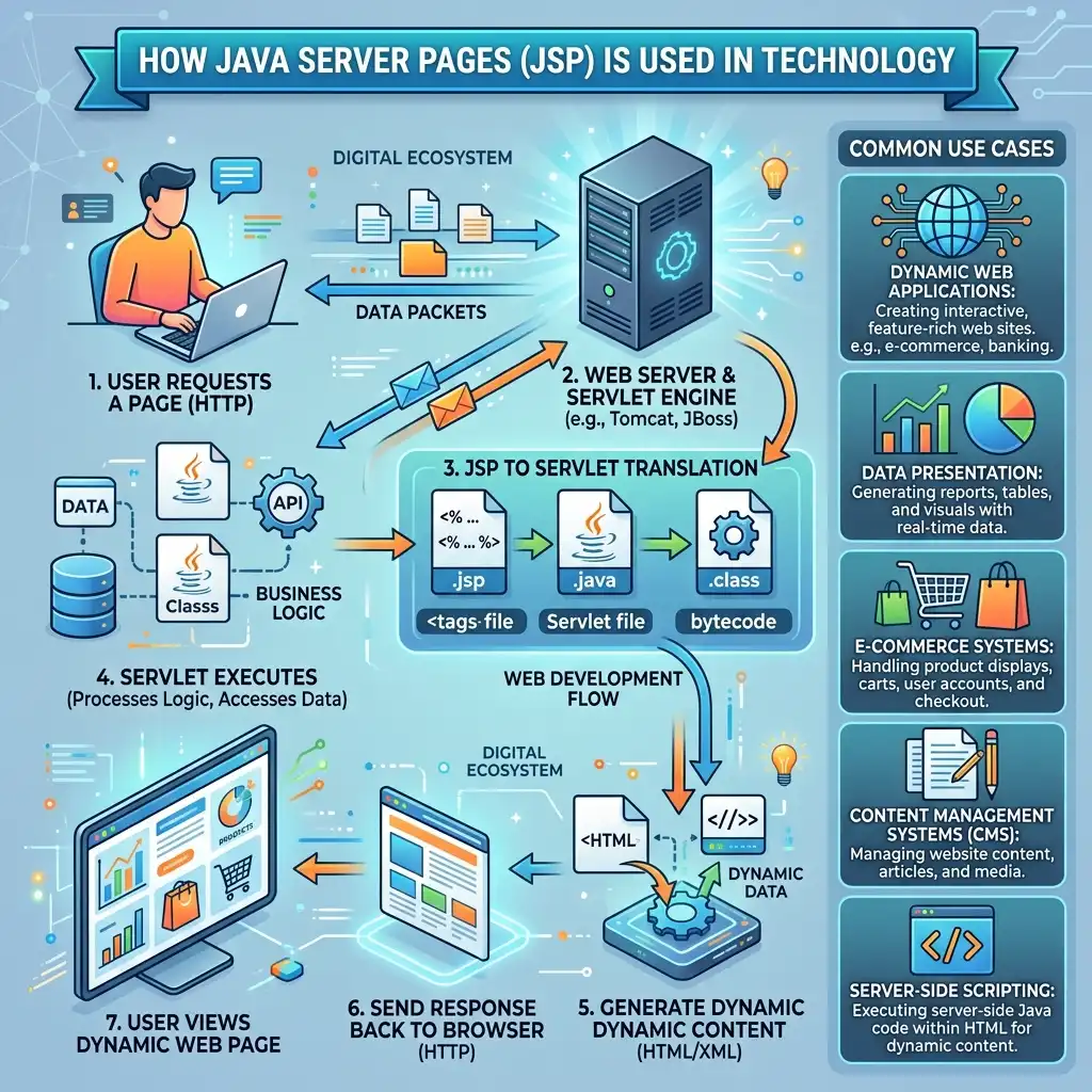 Simple and smart JSP Meaning in Text: Definition, Usage, and Examples 2 JSP used in technology 202605221525