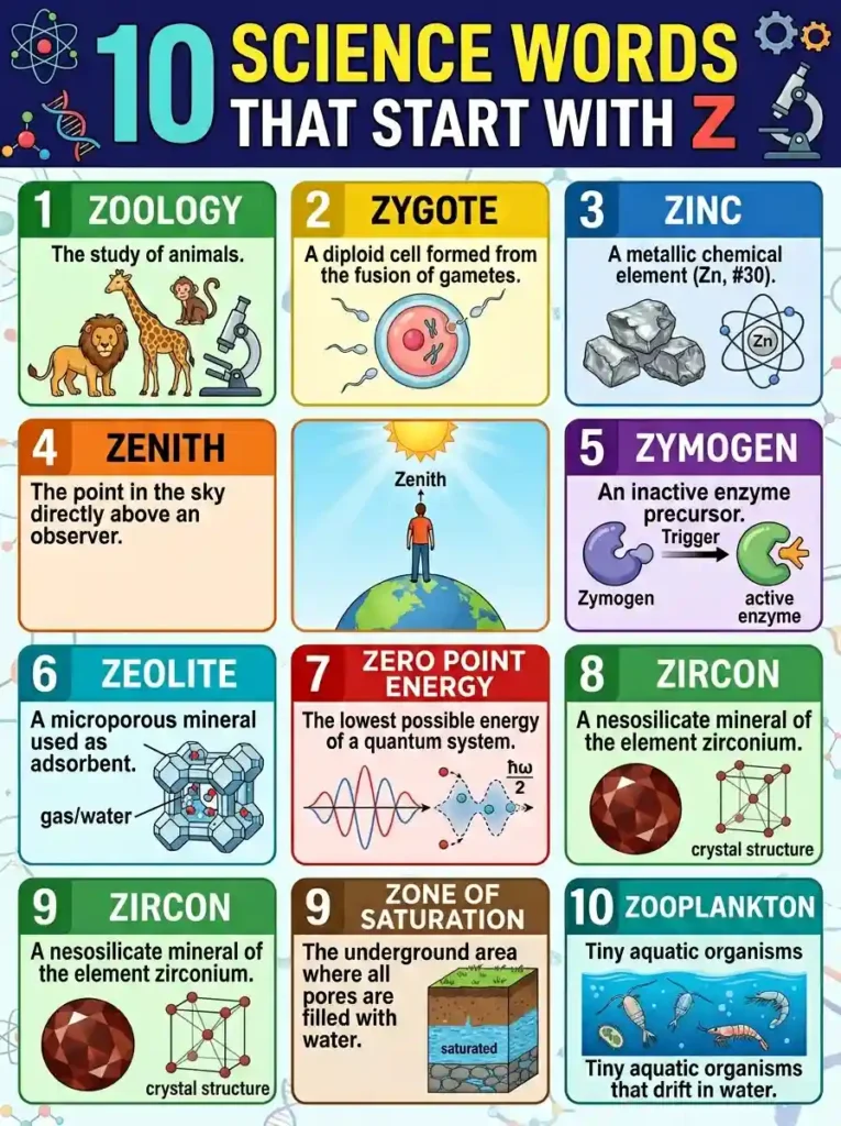 Science Words That Start With Z: Useful Terms Explained 2026 1 Science Words That Start With Z